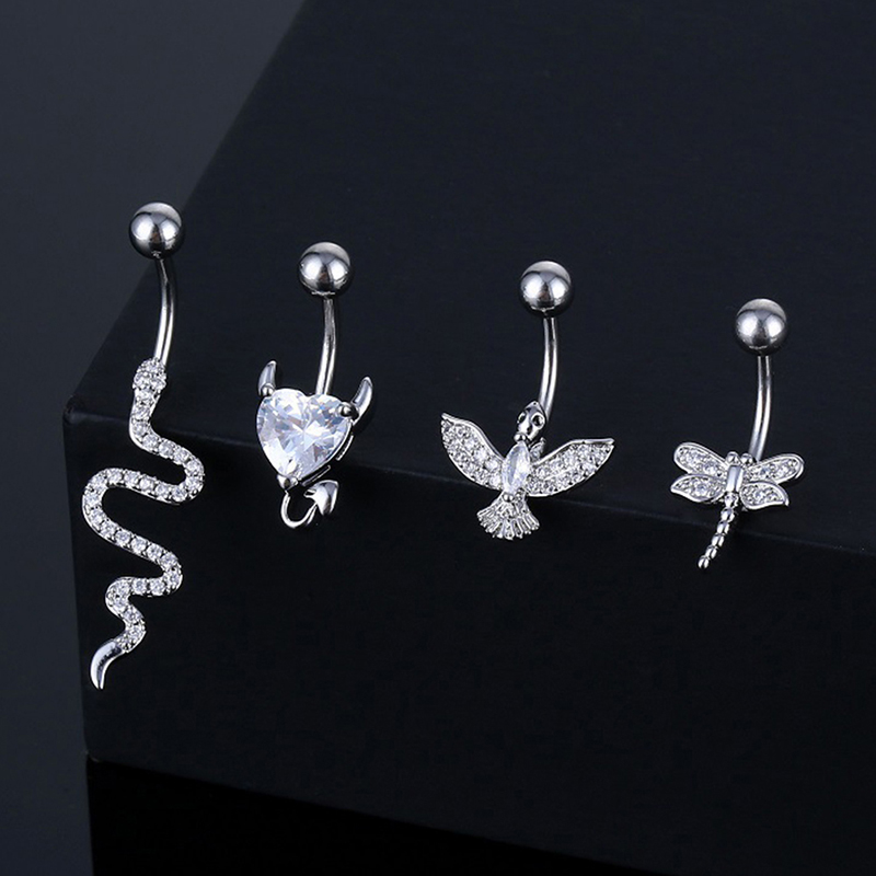 Body Jewelry Barbell - Crystal Belly Button Ring Animal Shape