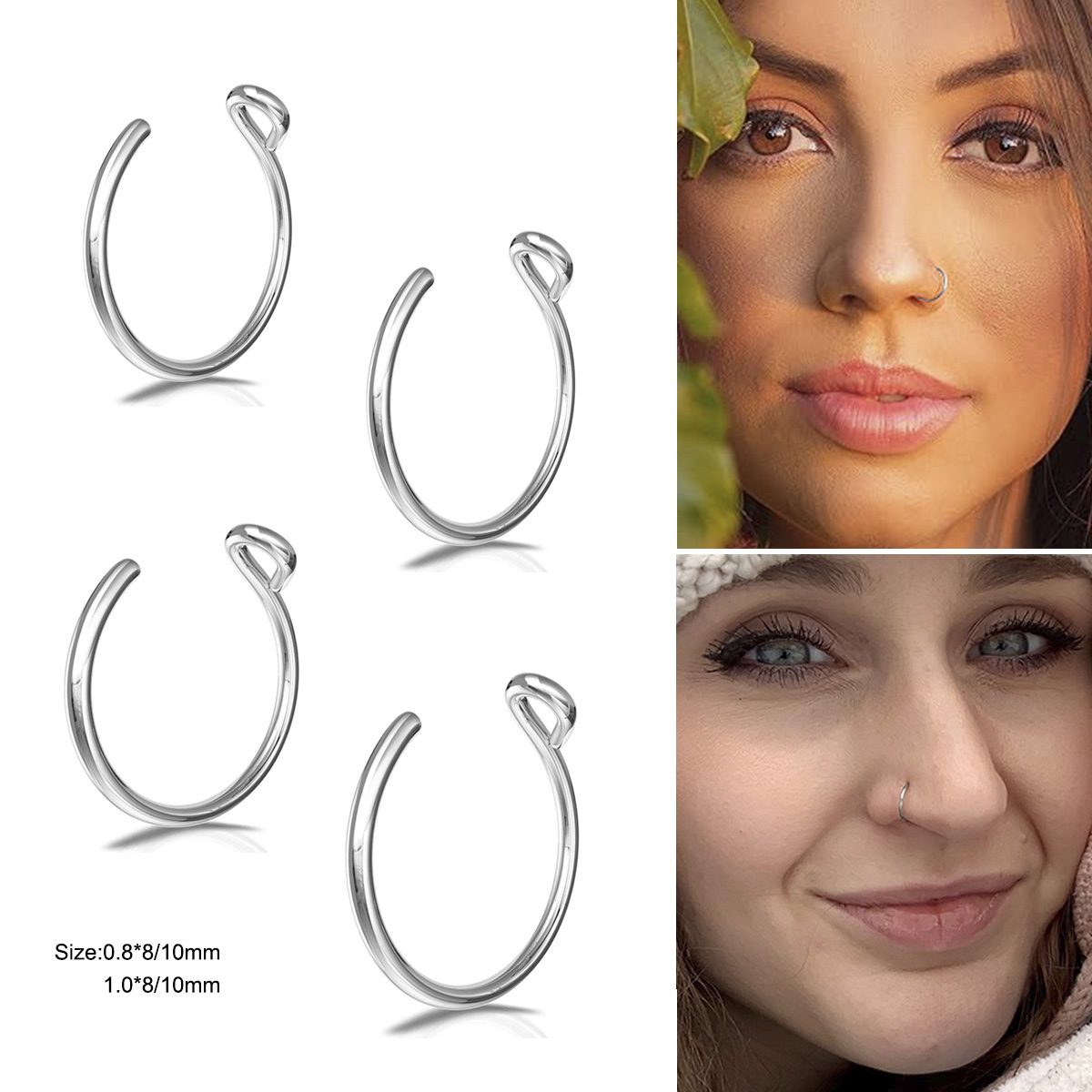 Body Jewelry Metal Types - 2 Pcs Stainless Steel Personality Type