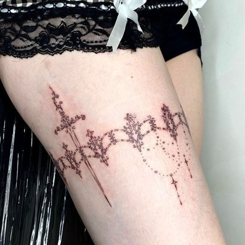 Body Jewelry Tattoo - Sexy Thorn Tattoo Stickers for Women