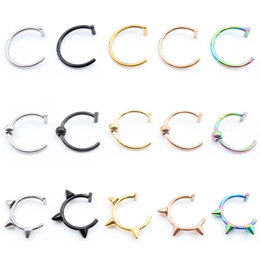Body Jewelry Metal Types - 1 Piece Stainless Steel Nose Ring