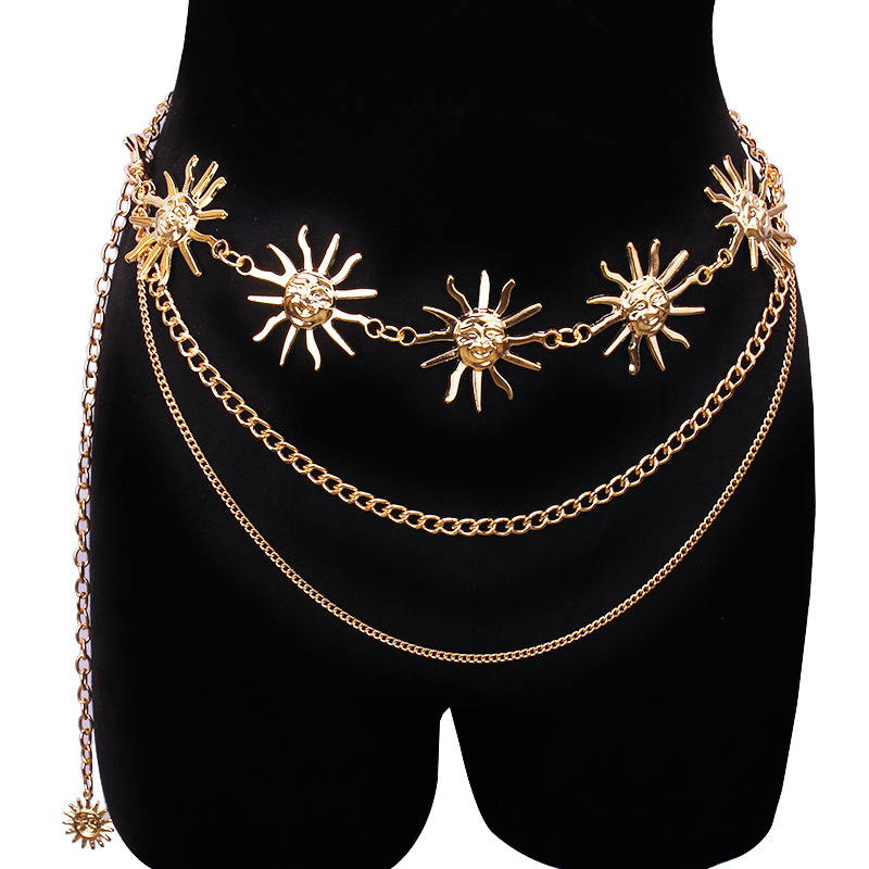 Body Jewelry Waist Chains - Chunky Multilayer Punk Gothic Moon Sun