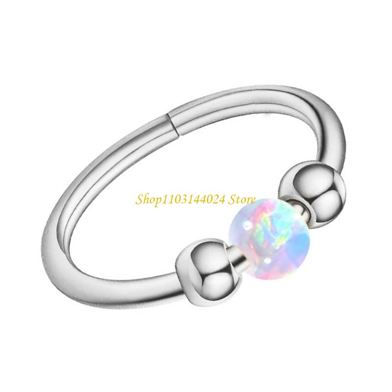 Body Jewelry Cartilage Earrings - N5KE Đính Hạt Opal Mũi Nhẫn