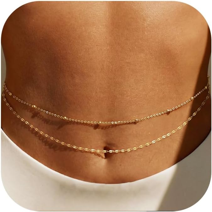 Body Jewelry Waist Chains - 14K Gold Plated Waist Chain Women