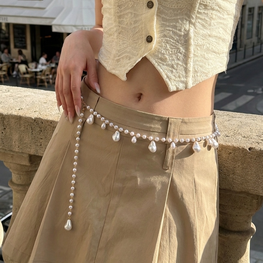 Body Jewelry For Sale - Luxurious French Style Double Layer Pearl