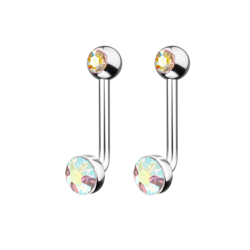 1PC F136 Titanium 14G CZ Gem P - đánh giá và giá Body Jewelry Vch