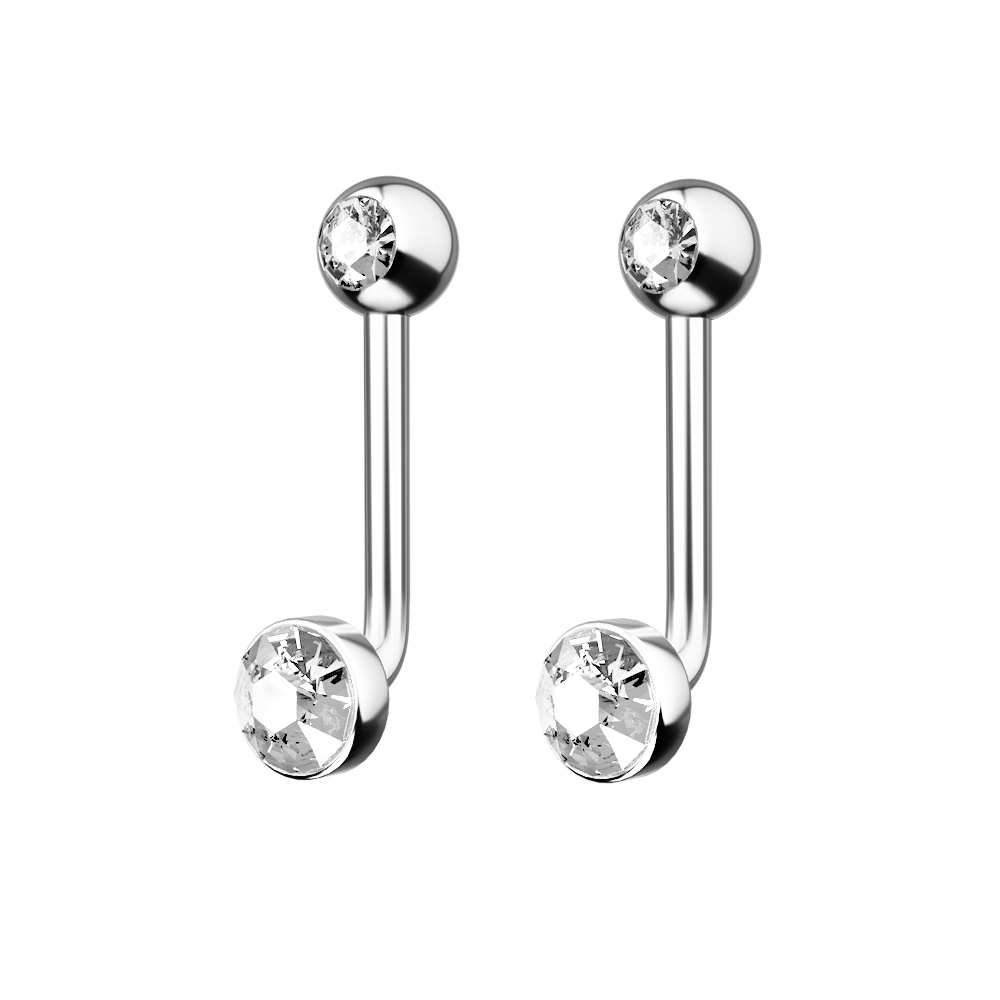 1PC F136 Titanium 14G CZ Gem P - đánh giá và giá Body Jewelry Vch