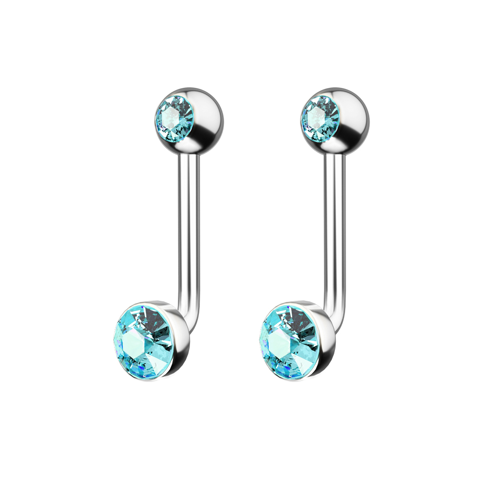 1PC F136 Titanium 14G CZ Gem P - đánh giá và giá Body Jewelry Vch