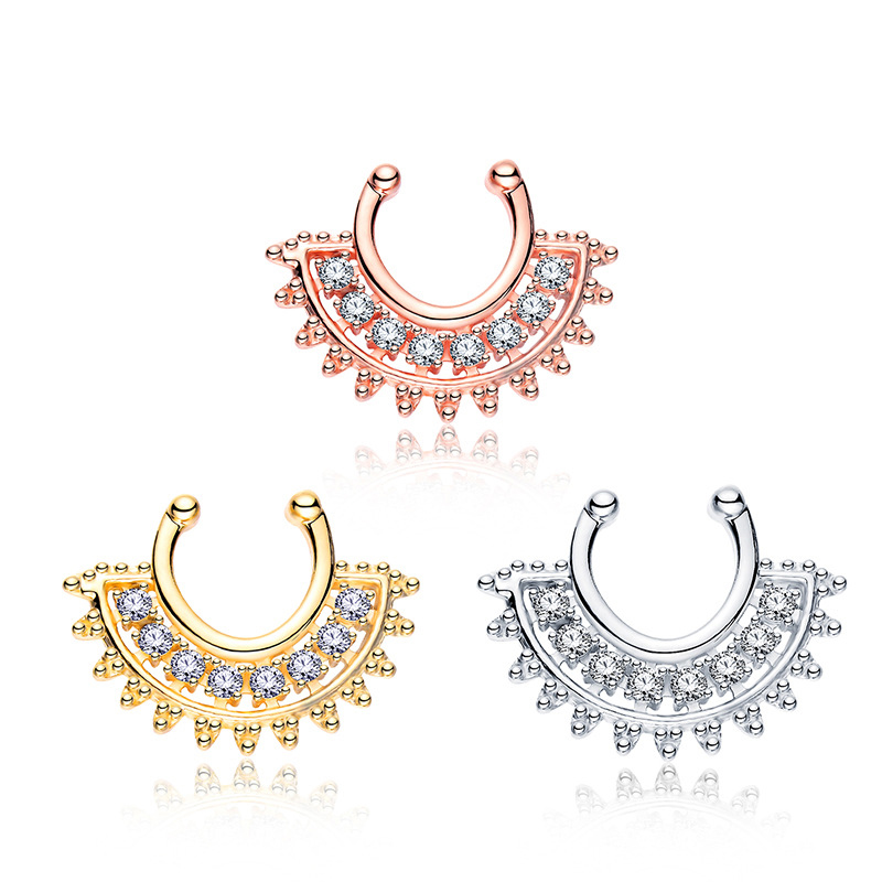 1PCS U-type Fake Septum Clicke - đánh giá và giá Body Jewelry Metal Types