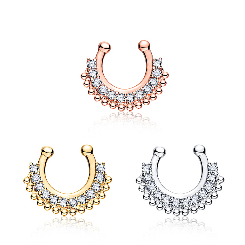 1PCS U-type Fake Septum Clicke - đánh giá và giá Body Jewelry Metal Types