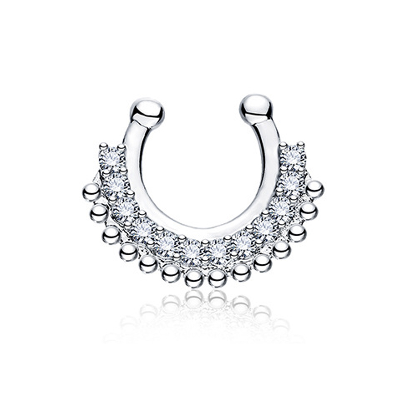 1PCS U-type Fake Septum Clicke - đánh giá và giá Body Jewelry Metal Types