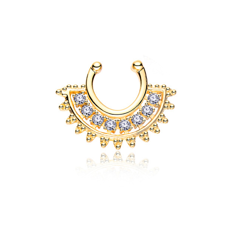 1PCS U-type Fake Septum Clicke - đánh giá và giá Body Jewelry Metal Types