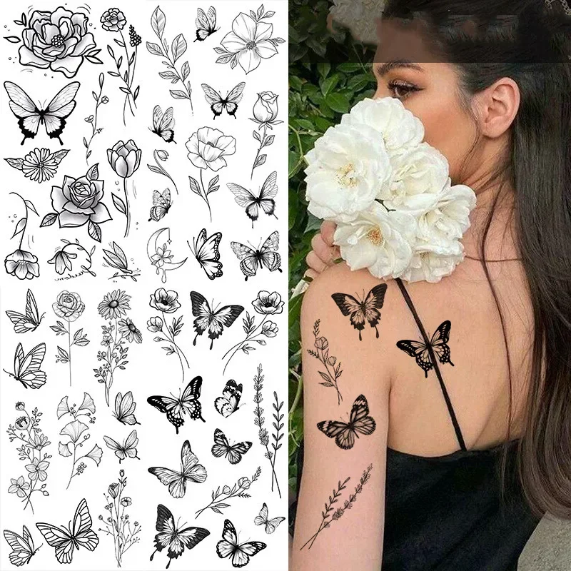 Butterfly Fake Tattoo for Woma - đánh giá và giá Body Jewelry Tattoo