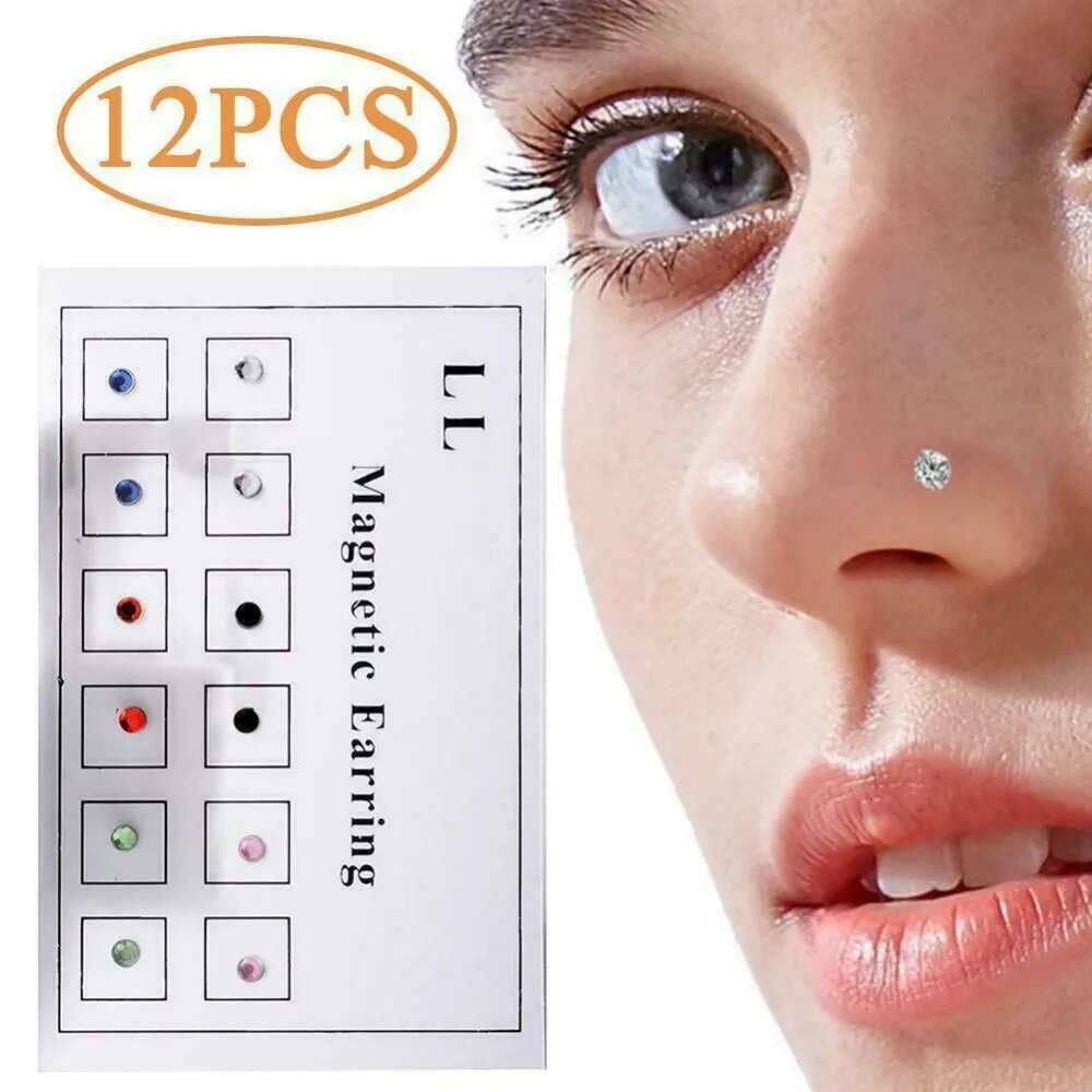 12PCS/Card Fake Cheater Non Pi - đánh giá và giá Body Jewelry Cartilage Earrings