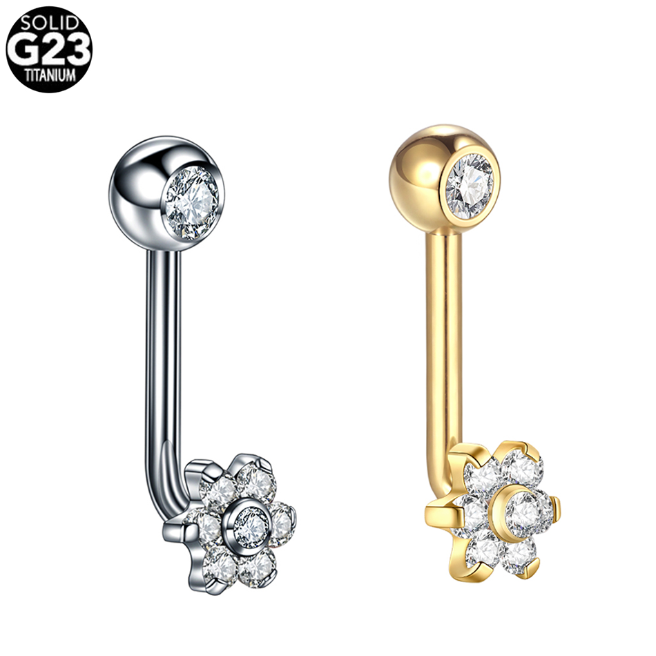 1pc 14G Titanium Flower Christ - đánh giá và giá Body Jewelry Vch