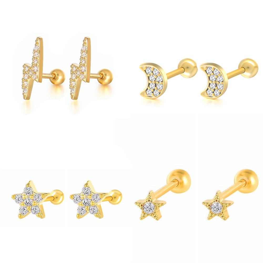 Trăng Sao Sụn Bông Tai Nữ Thời - đánh giá và giá Body Jewelry Cartilage Earrings