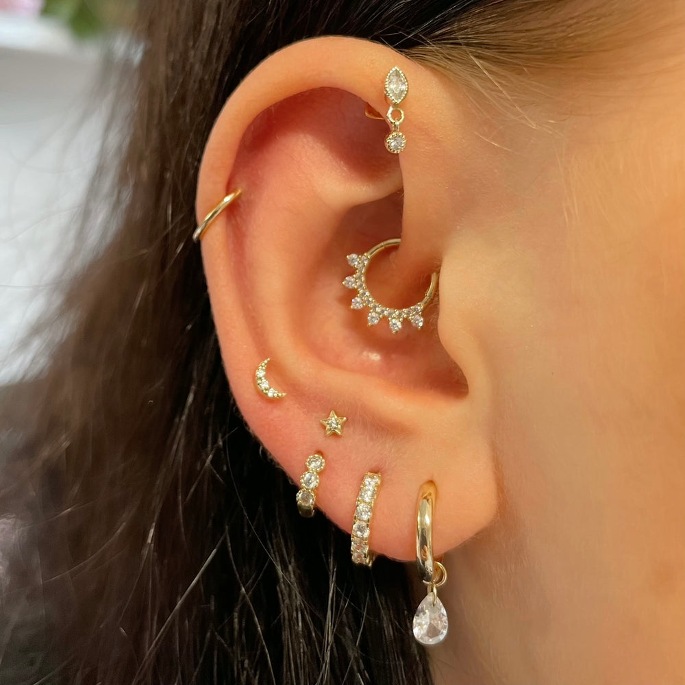 Trăng Sao Sụn Bông Tai Nữ Thời - đánh giá và giá Body Jewelry Cartilage Earrings