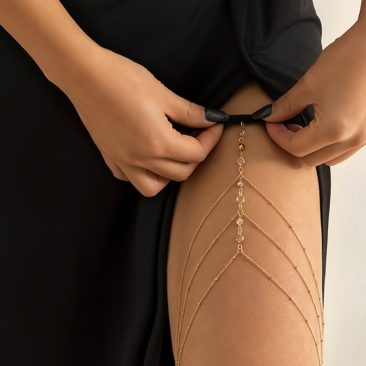 Boho Elastic Band Crystal Leg  - đánh giá và giá Body Jewelry For Sale
