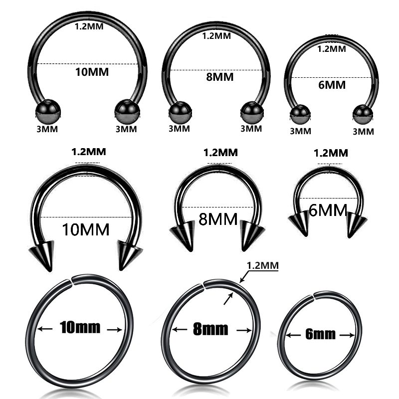 9 Cái/lốc Thép Tai Xỏ Ngón Xoắ - đánh giá và giá Body Jewelry Barbell