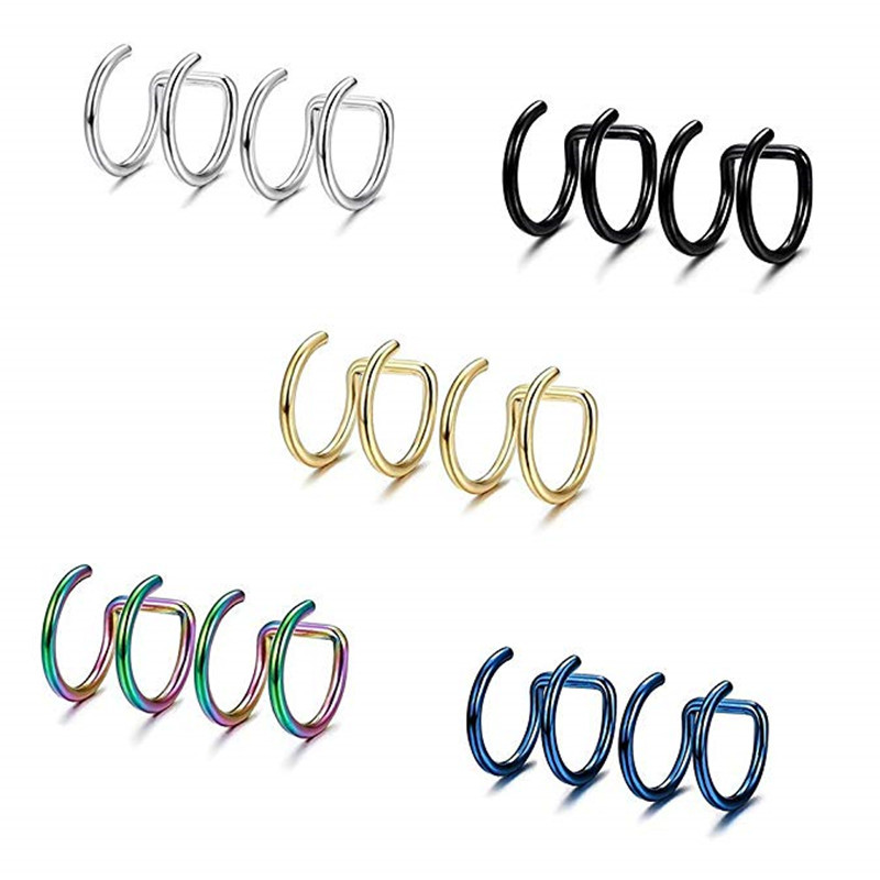 2Pcs 316L Stainless Steel Clip - đánh giá và giá Body Jewelry Cartilage Earrings