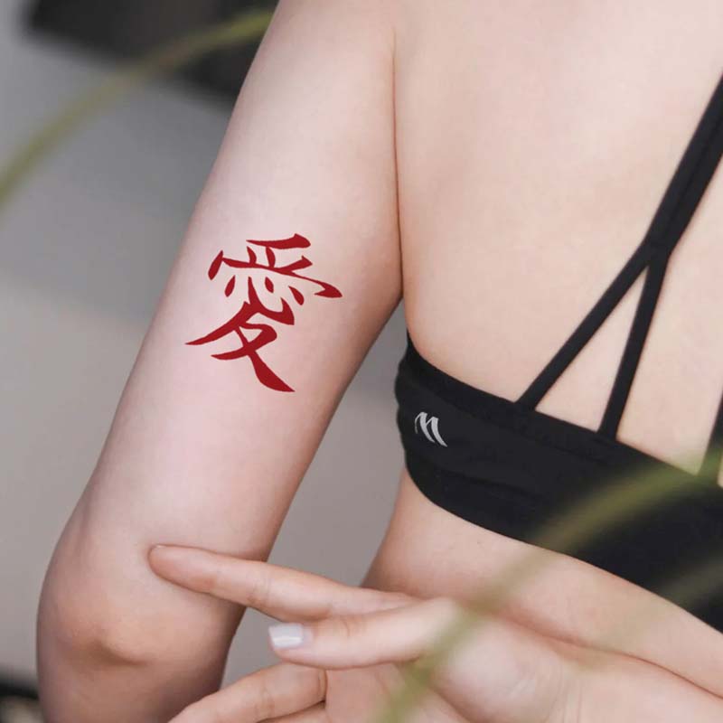 1Pcs Japanese 'Love' Temporary - đánh giá và giá Body Jewelry Tattoo