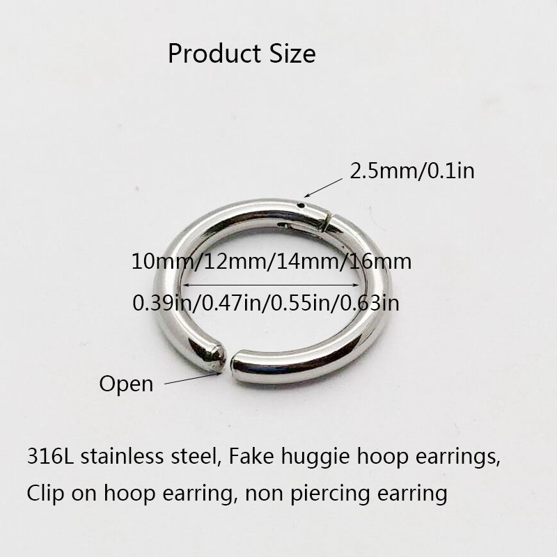 2/6Pcs Fake Huggie Hoop Earrin - đánh giá và giá Body Jewelry Cartilage Earrings