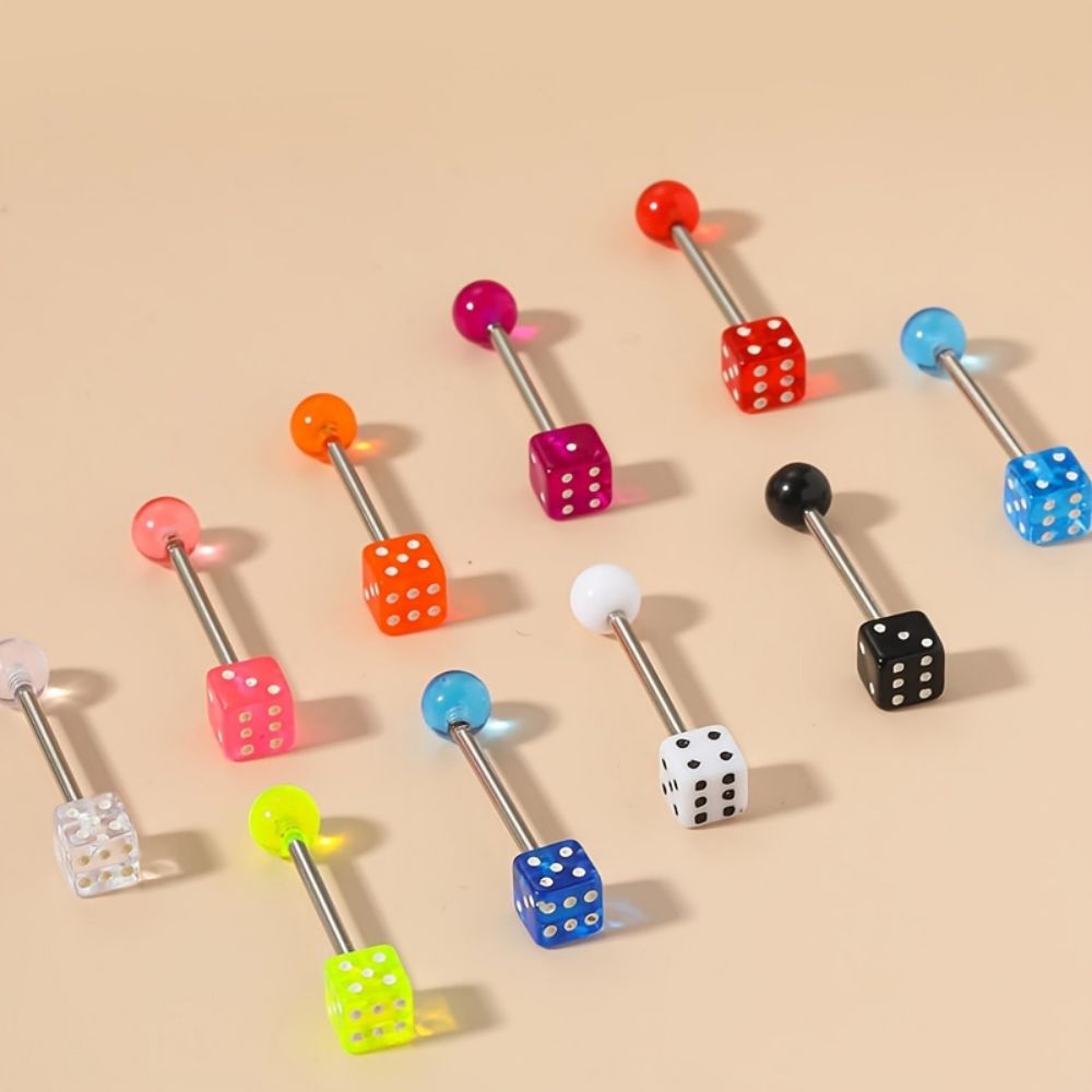 10pcs Tongue Nails Set Multico - đánh giá và giá Body Jewelry Changing Kit