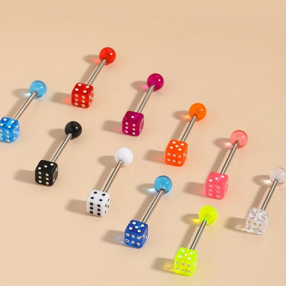 10pcs Tongue Nails Set Multico - đánh giá và giá Body Jewelry Changing Kit