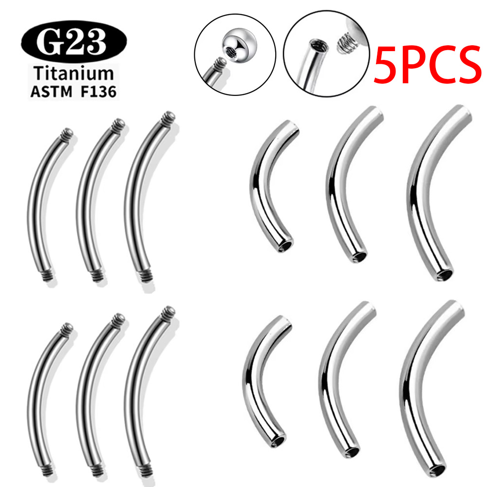5 Pcs/Lot ASTM F136 Titanium I - đánh giá và giá Body Jewelry Barbell