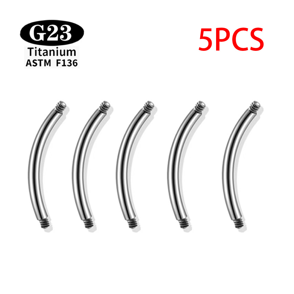 5 Pcs/Lot ASTM F136 Titanium I - đánh giá và giá Body Jewelry Barbell