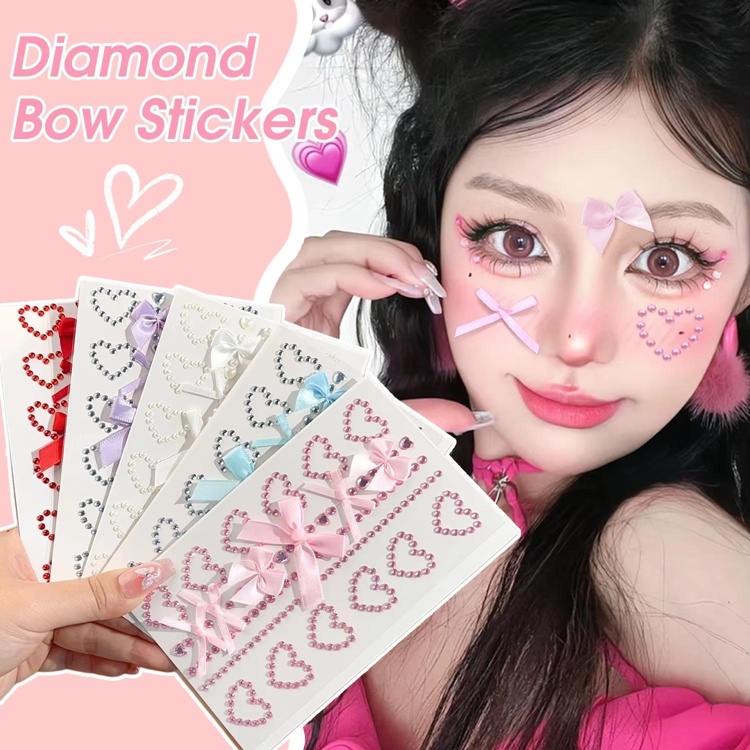 1 Sheet Red Ribbon Bow Sparkly - đánh giá và giá Body Jewelry Tattoo