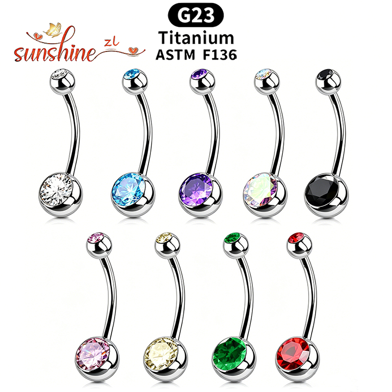 1PC G23 Titanium Zircon Gem Cu - đánh giá và giá Body Jewelry Barbell