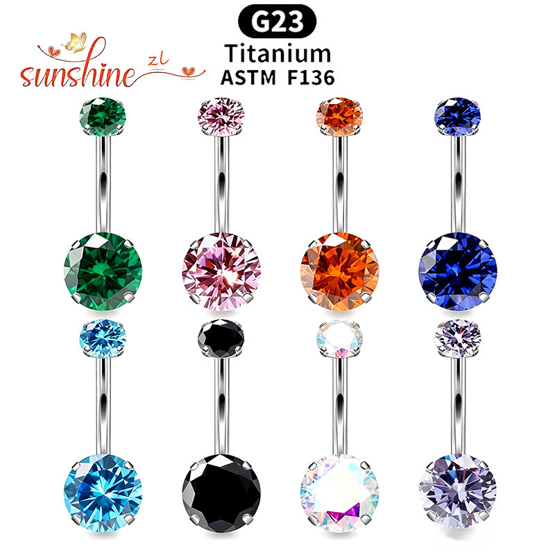 1PC G23 Titanium Zircon Gem Cu - đánh giá và giá Body Jewelry Barbell
