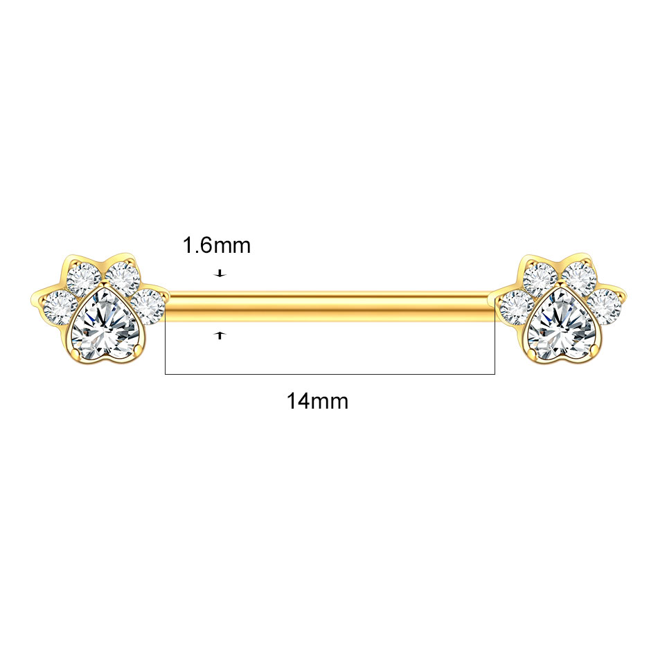 1Pc Titanium Flower Nipple Pie - đánh giá và giá Body Jewelry Barbell