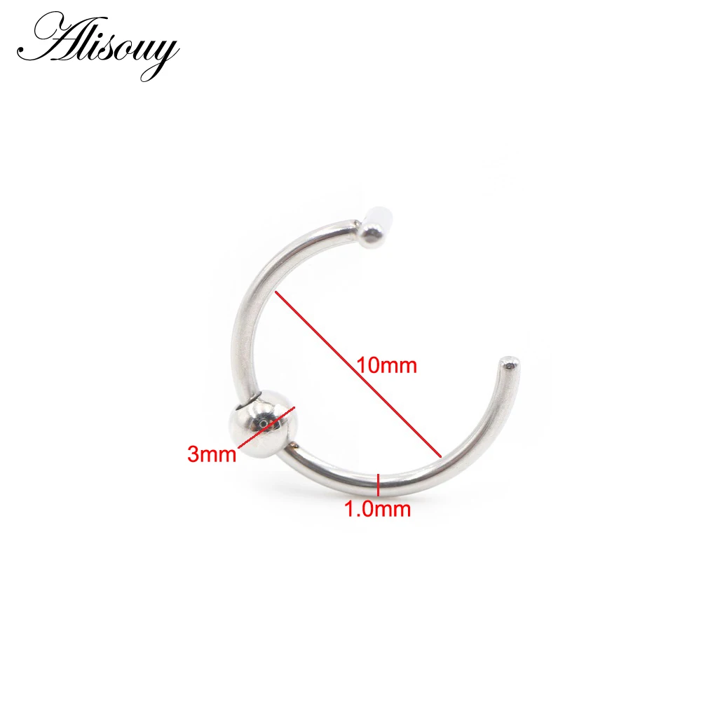 1 Piece Stainless Steel Nose R - đánh giá và giá Body Jewelry Metal Types