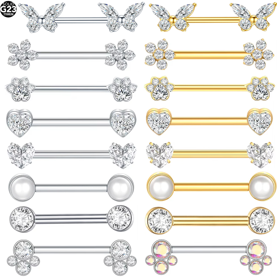 1Pc G23 Titanium Nipple Ring S - đánh giá và giá Body Jewelry Barbell