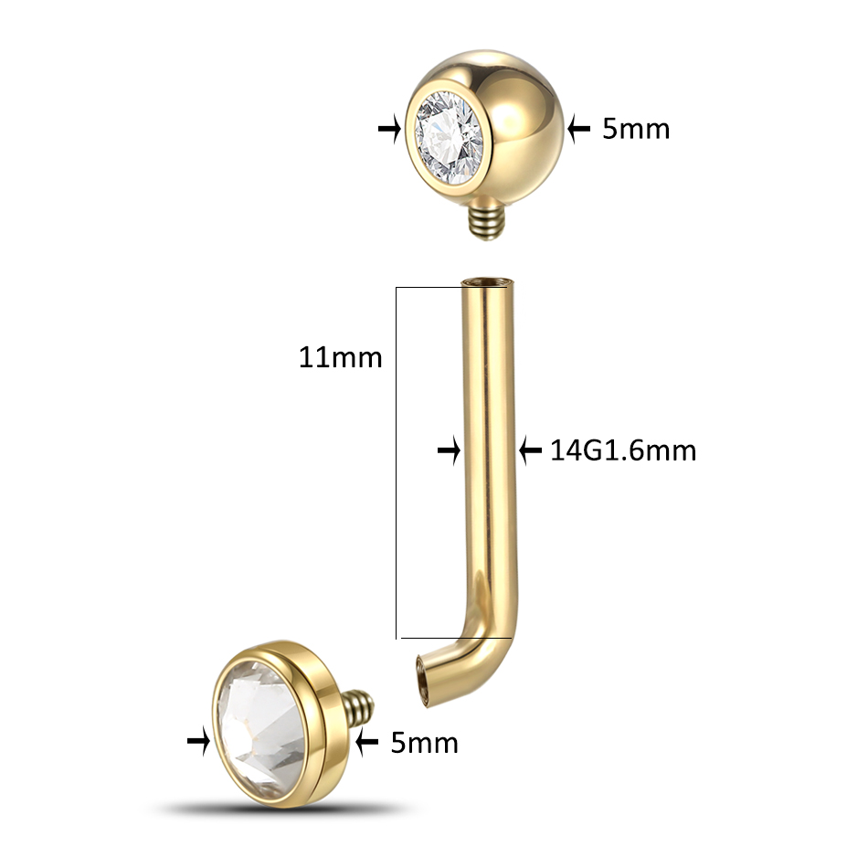 1PC G23 Titanium Christina Ver - đánh giá và giá Body Jewelry Vch