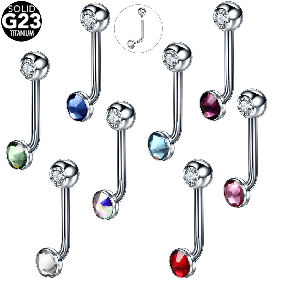 1PC G23 Titanium Crystal Chris - đánh giá và giá Body Jewelry Vch