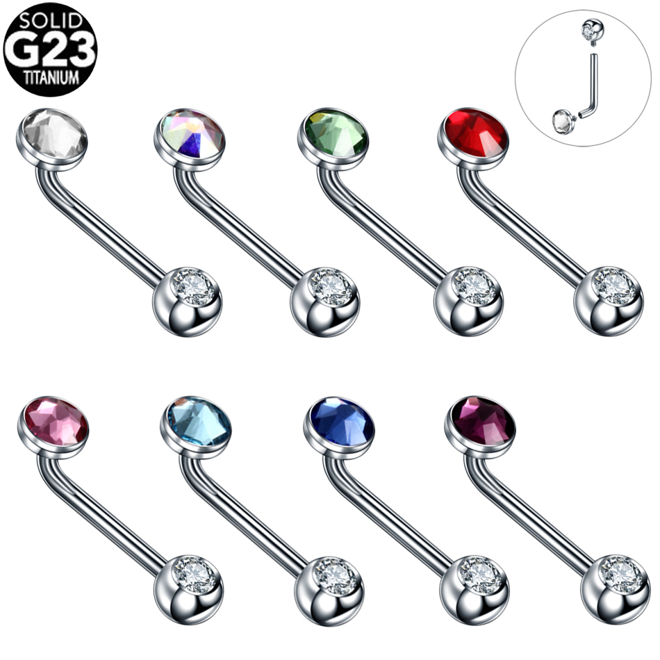 1PC G23 Titanium Crystal Chris - đánh giá và giá Body Jewelry Vch