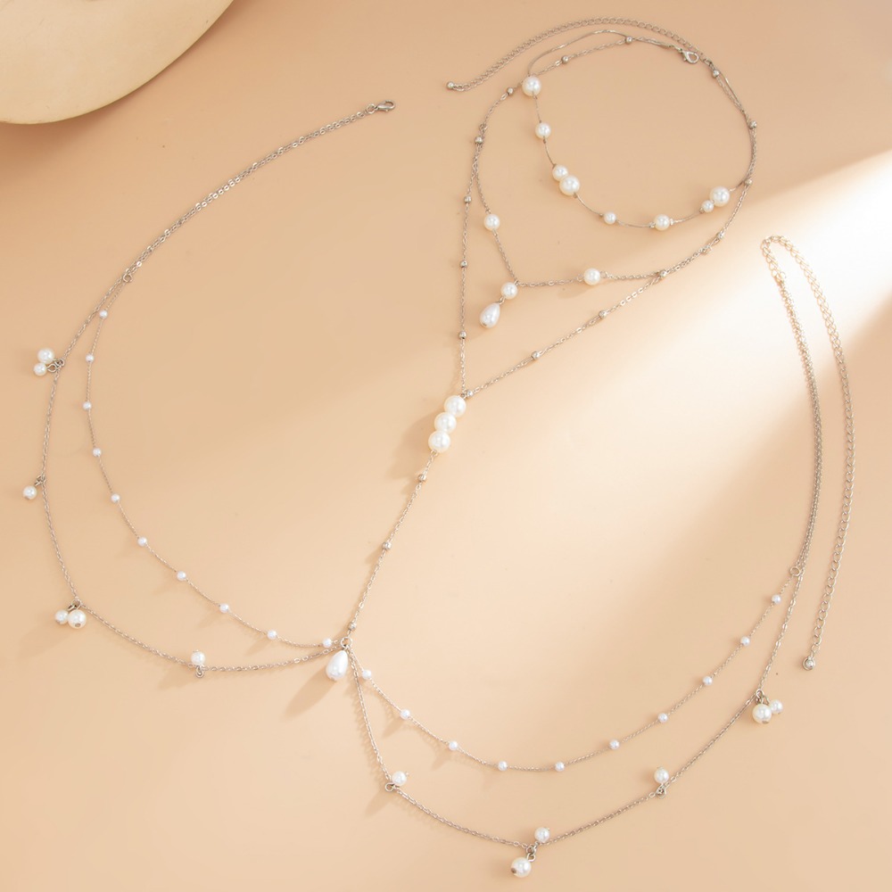 Multi Layer Imitation Pearl Ne - đánh giá và giá Body Jewelry Waist Chains
