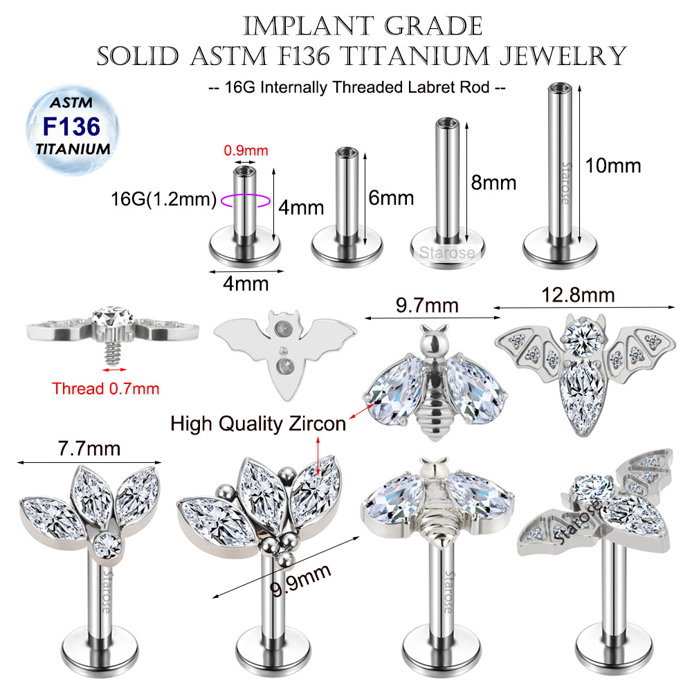 Cấy Ghép Cấp ASTM F-136 Titan  - đánh giá và giá Body Jewelry Implant Grade Titanium
