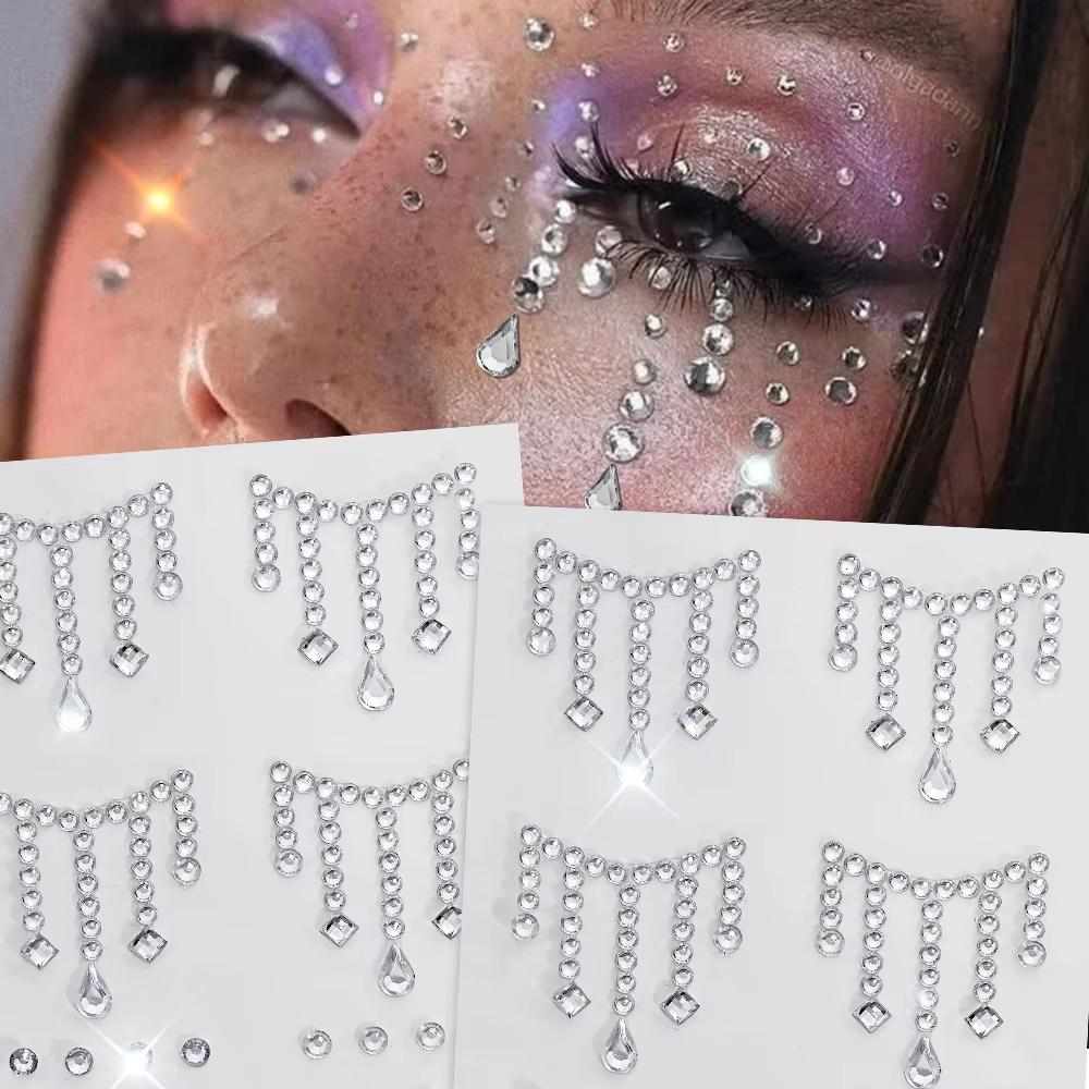 1/5 Sheets Face Jewels Sticker - đánh giá và giá Body Jewelry Tattoo