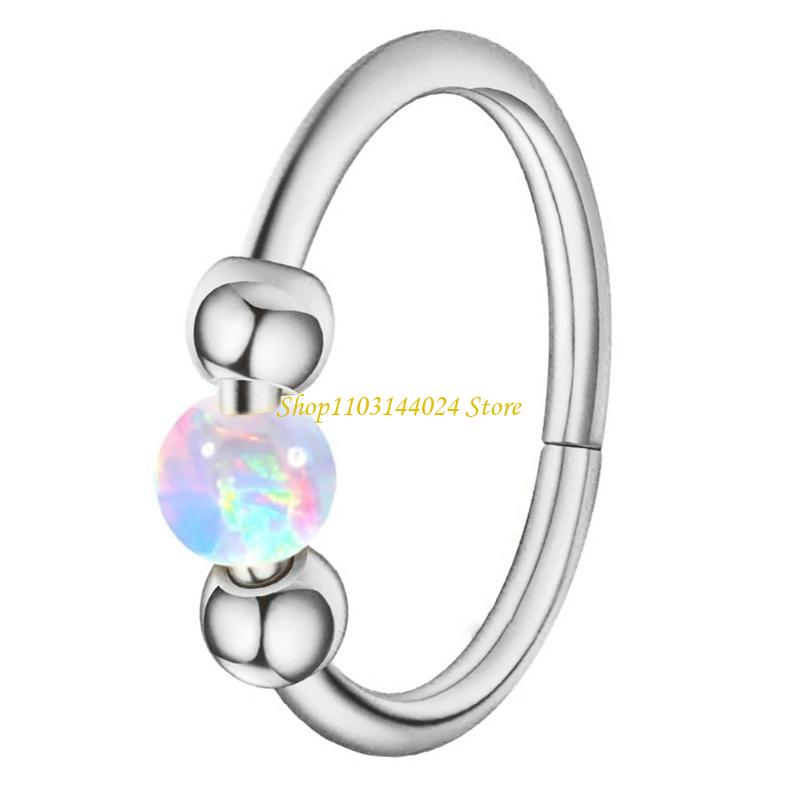 N5KE Đính Hạt Opal Mũi Nhẫn Vá - đánh giá và giá Body Jewelry Cartilage Earrings