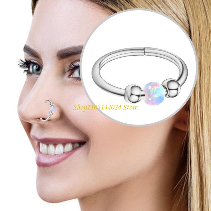N5KE Đính Hạt Opal Mũi Nhẫn Vá - đánh giá và giá Body Jewelry Cartilage Earrings