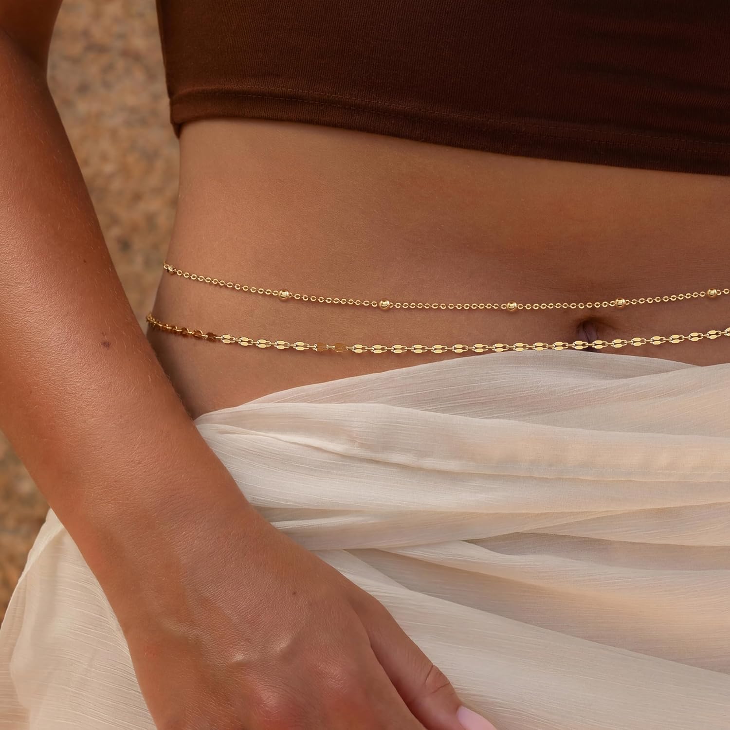 14K Gold Plated Waist Chain Wo - đánh giá và giá Body Jewelry Waist Chains