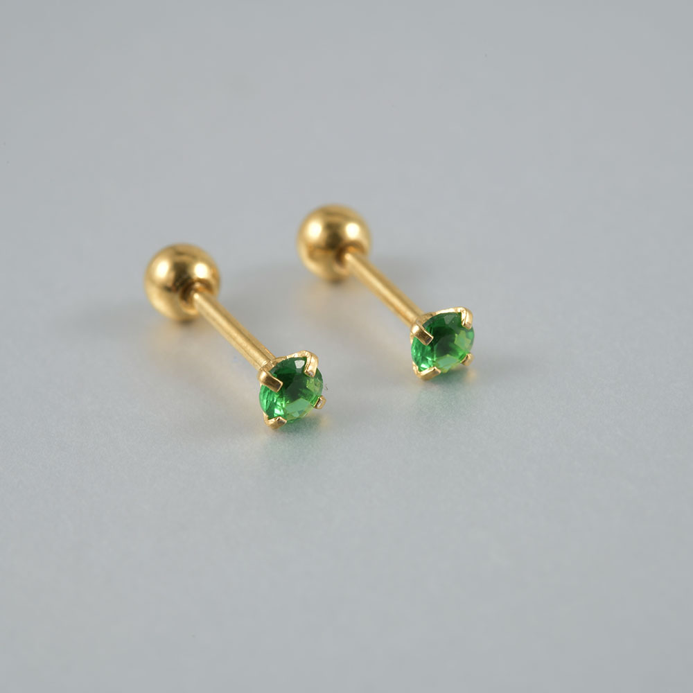 1/2pcs Stainless Steel Green Z - đánh giá và giá Body Jewelry Cartilage Earrings